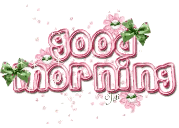 Good Morning Pink Sign With Bows Sticker