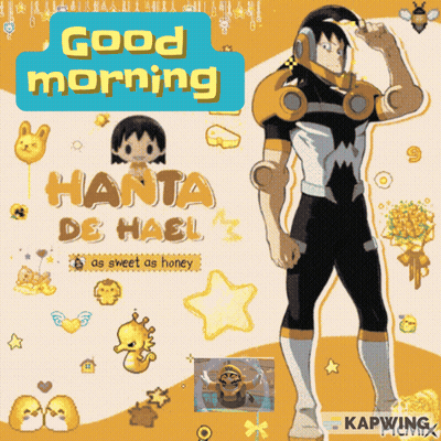 Good Morning Poster With Superhero GIF