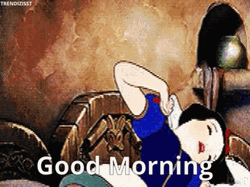 Good Morning Princess Snow White Yawning GIF