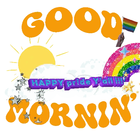 Good Morning Rainbow Poster Sticker