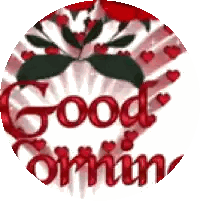 Good Morning Red Circle Sticker