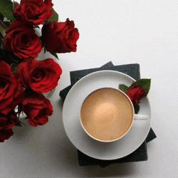 Good Morning Roses Coffee Vibes GIF