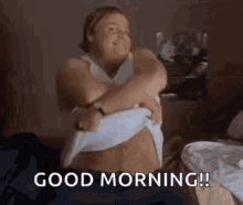 Good Morning Sexy Chris Farley GIF
