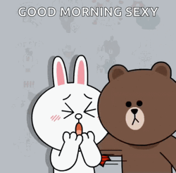 Good Morning Sexy Connie Bear Kiss GIF