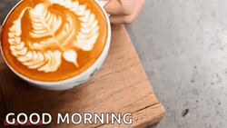 Good Morning Shot With Pumpkin Spice Latte GIF