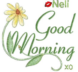 Good Morning Sign With Flower And Leaves Sticker