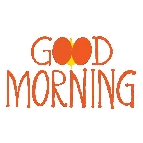 Good Morning Sign With Sun Sticker