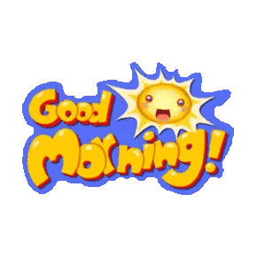 Good Morning Sign With Sun Sticker