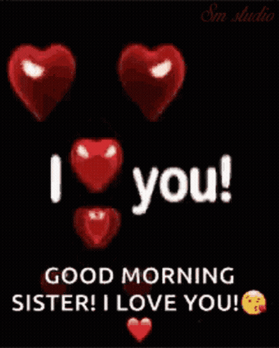 Good Morning Sister Love Greeting Card GIF
