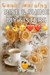 Good Morning Sister With Yellow Roses GIF