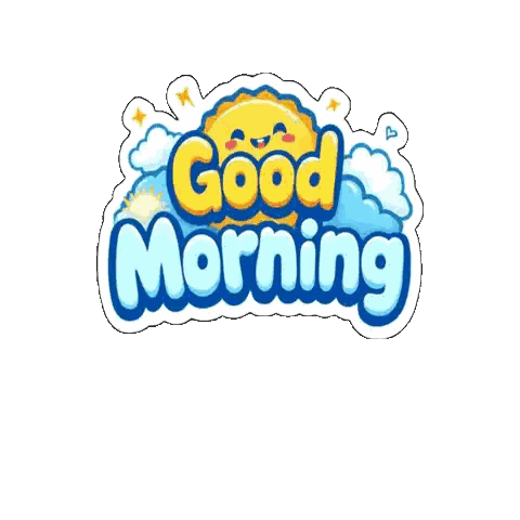 Good Morning Smiling Sun Sticker