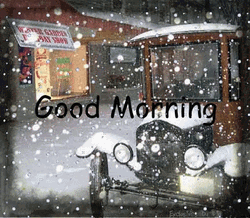 Good Morning Snow Christmas Carriage GIF