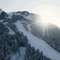 Good Morning Snow Mountain Nature GIF