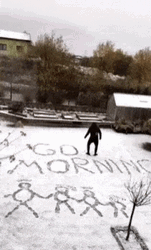 Good Morning Snow Still Snowing Drawing GIF