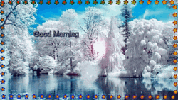 Good Morning Snow Winter Cold Lake GIF