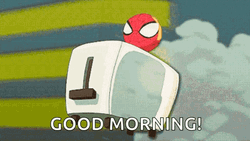 Good Morning Spooderman GIF