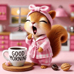 Good Morning Squirrel Meme GIF