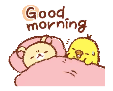 Good Morning Sticker Bear And Chick Sticker