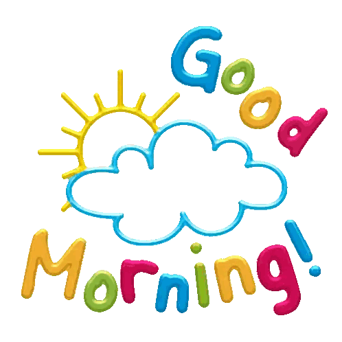 Good Morning Sun And Cloud Graphic Sticker