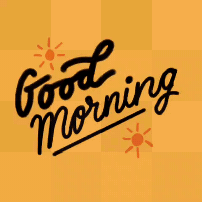 Good Morning Sun Yellow Background GIF
