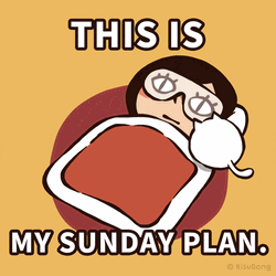 Good Morning Sunday Sleep Is Life Cartoon Girl GIF