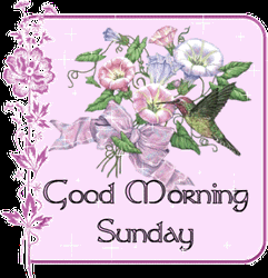 Good Morning Sunday Sparkly Flower Bouquet GIF