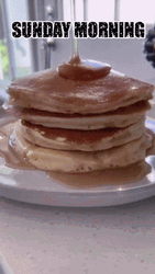 Good Morning Sunday Yummy Pancake Stack  GIF