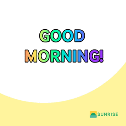 Good Morning Sunrise Fun Rainbow Colors GIF