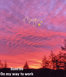 Good Morning Sunrise Way To Work Purple Magic  GIF