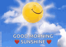 Good Morning Sunshine Rising Sun In Clouds GIF