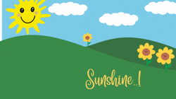 Good Morning Sunshine Sunflower In A Hill GIF