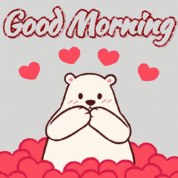 Good Morning Sweetheart Bear Hearts GIF
