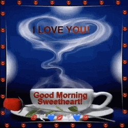 Good Morning Sweetheart Steaming Coffee GIF