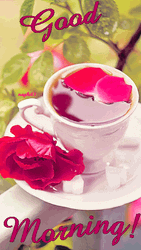 Good Morning Sweetheart Tea Cup GIF