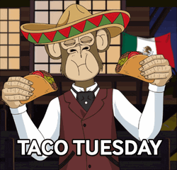 Good Morning Taco Tuesday Elated Monkey GIF