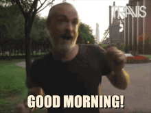 Good Morning Team Bald Man Happy Dancing GIF