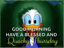Good Morning Thursday Funny Donald Duck GIF