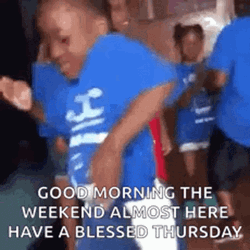 Good Morning Thursday Funny Energetic Kid GIF