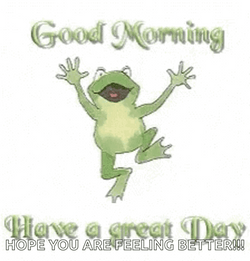 Good Morning Thursday Funny Happy Frog GIF