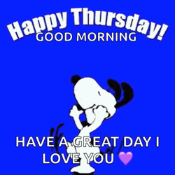 Good Morning Thursday Funny Snoopy GIF