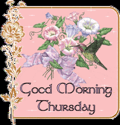 Good Morning Thursday Sparkly Flowers Bouquet