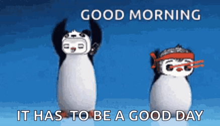 Good Morning Today Was A Good Day Penguin GIF
