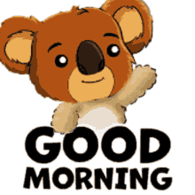 Good Morning Wife Bear Waving Animation