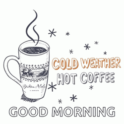 Good Morning Winter Hot Coffee Art