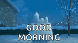 Good Morning Winter Snoopy Waking Up GIF