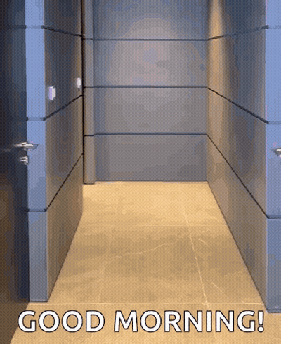 Good Morning Words On Floor GIF