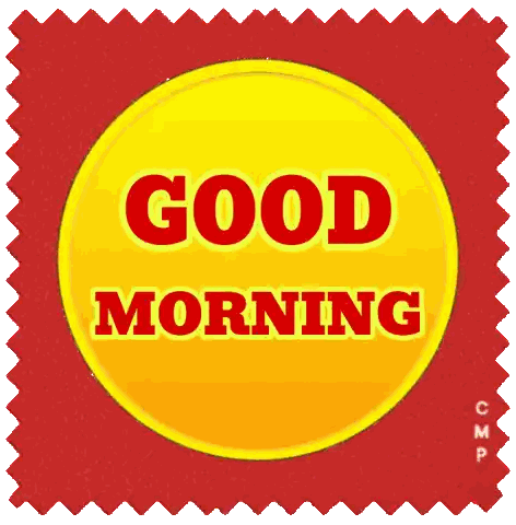 Good Morning Yellow Circle Sticker