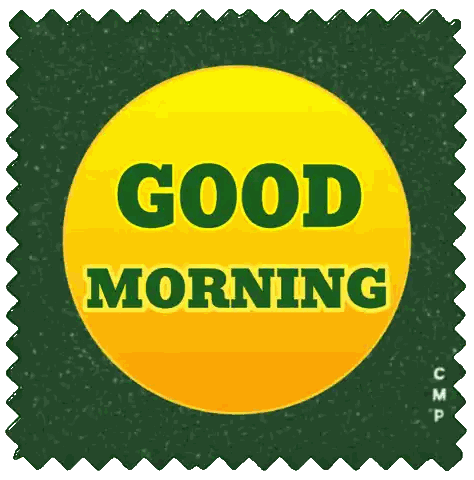 Good Morning Yellow Circle Sticker