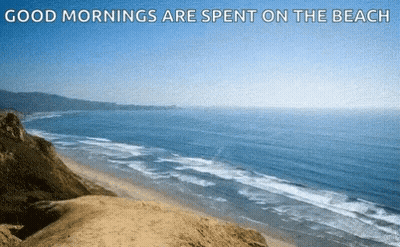 Good Mornings Are Spent On The Beach GIF