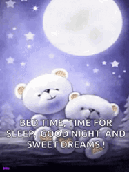 Good Night And Sweet Dreams Smiling Yellow Moon GIF | GIFDB.com